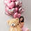 Thumbnail: Pink Heart Balloons & Teddy Hug Bear