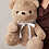 Thumbnail: Cream Heart Balloons & Brown Teddy Bear Set